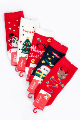 Шкарпетки дитячі новорічні кашемір